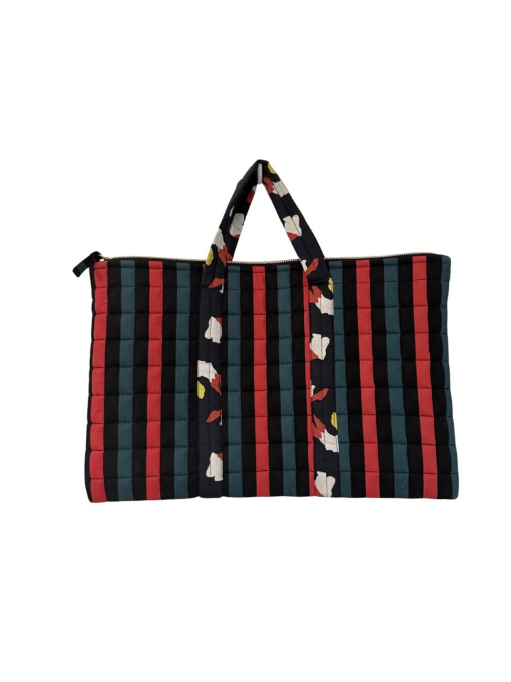 Clare V Black Poppy Checker Plaid Top Handle Laptop Bag - Picture 2 of 6